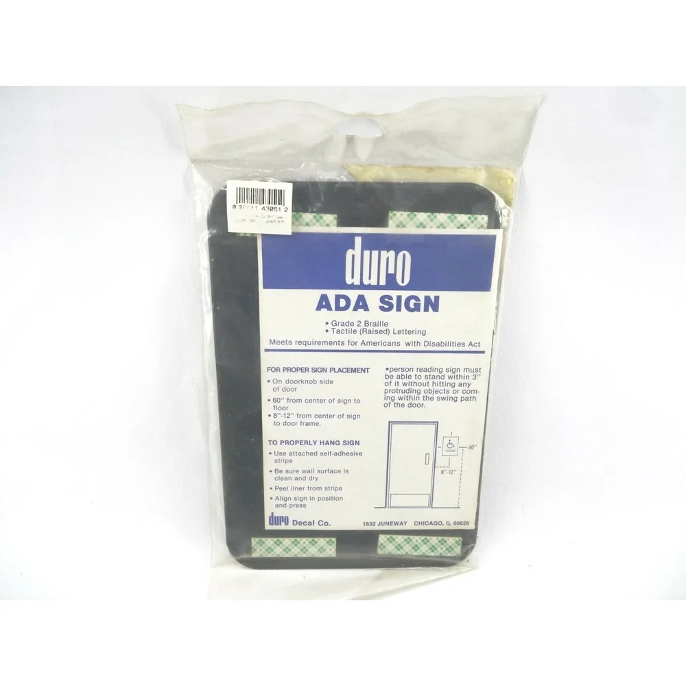 Duro No Smoking Sign ADA‎ Compliant Grade 2 Braille Tactile Raised Lettering